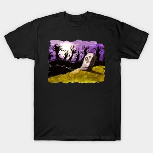 Moonlit Cemetery T-Shirt